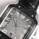 TW Factory 1-1 Replica Cartier Santos Swiss 9015 Movement Black Leather Strap Watch (5)_th.jpg